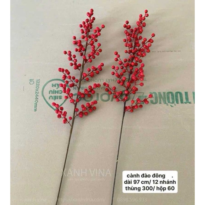 cành đào đông giả 97cm